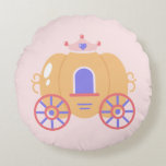 Almofada Redonda Crown & Carriage Buggy Accent<br><div class="desc">👑Add a touch of royal whimsy to your nursery décor with the Crown & Carriage Buggy Accent Round Pillow. Featuring an adorable golden carriage topped with a sparkling crown, this charming round pillow brings fairytale magic to any baby’s room. The soft pastel background and playful illustration make it a perfect...</div>
