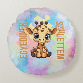 Almofada Redonda Cuki affirmációk | SNI Zsiráf | egípcio