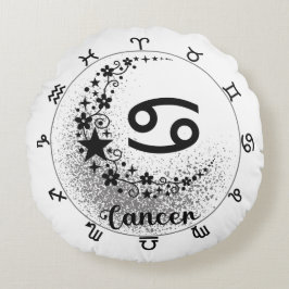 Almofada Redonda Cushion de conforto cósmico: Abraça seu Cancer int