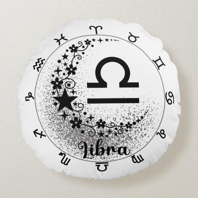 Almofada Redonda Cushion de conforto cósmico: Abraça sua Balança In (Frente)