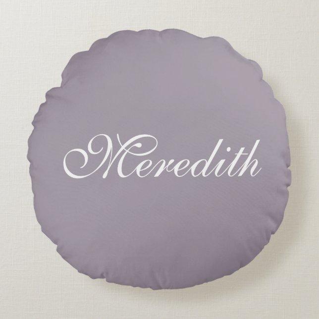Almofada Redonda Custom Name Luxury Cotton Throw Pillow (Frente)