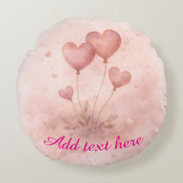 Almofada Redonda Custom Round Heart Balloon Pillow