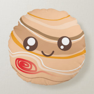 Almofada Redonda Cute Kawaii Planet Jupiter