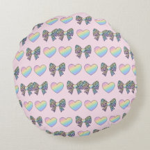cute sweet rainbow hearts pastel gradient pattern