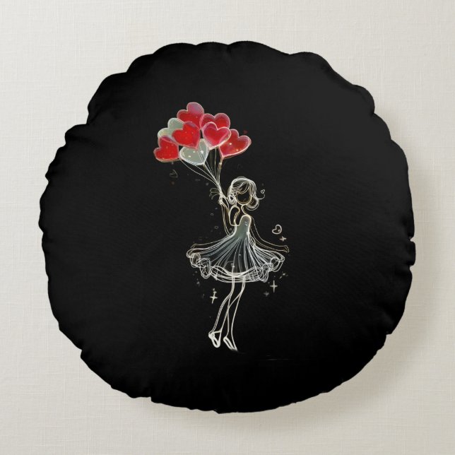 Almofada Redonda Cute throw pillow (Frente)