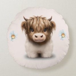 Almofada Redonda Cuzal Highlands Scottish Cow