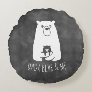 Almofada Redonda DADA BEAR & ME Filhos Pais Filha Filho Dada Bear