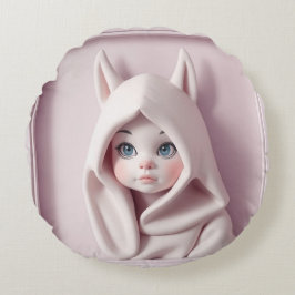 Almofada Redonda „Das Mädchen im Zaubermantel“