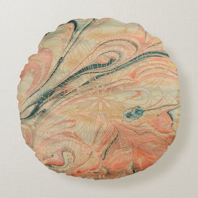 Almofada Redonda de Coral Oceânico (Frente)