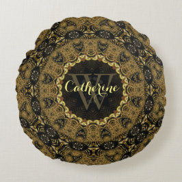 Almofada Redonda de Cushion Batik Bohasia Earthy A