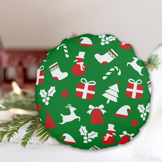 Almofada Redonda de Natal (Criador carregado)