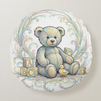 Almofada Redonda de Urso para Quarto de Crianças