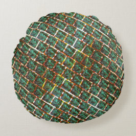 Almofada Redonda Debaixo da grelha suja e enferrujada