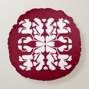 Almofada Redonda Deco vermelho da rotura