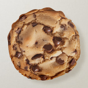 Almofada Redonda Decor de Travesseiro redondo Chip Cookie de Chocol