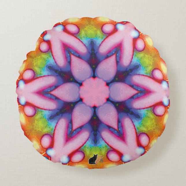 Almofada Redonda Deelish Kaleidoscope (Frente)