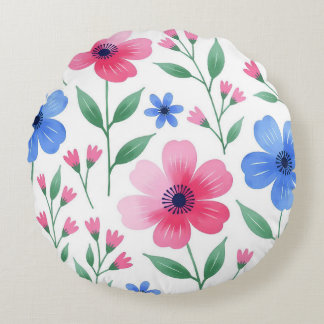 Almofada Redonda Delícia de Flor de Água de Rosa