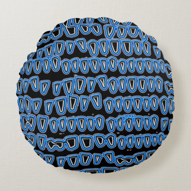 Almofada Redonda Dentes Dentista Odontologista Ortodontista NEON Or (Frente)