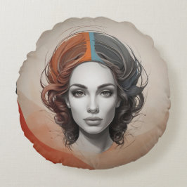 Almofada Redonda dentro out vivid girl