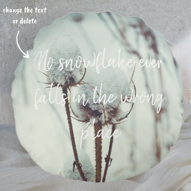 Almofada Redonda Depois de uma queda de neve (Criador carregado)