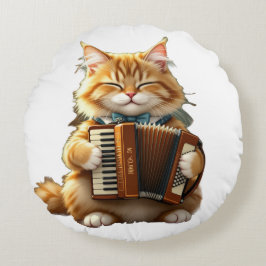 Almofada Redonda Der Akkordeon-Meister