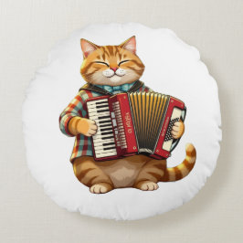 Almofada Redonda Der Akkordeon-Meister