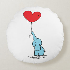 Almofada Redonda desenho animado em travesseiro redondo elefante