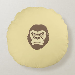 Almofada Redonda Desenho de desenhos animados de gorila