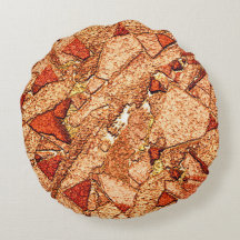 Desenho de rocha vulcânica pintado a vermelho lara