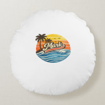 Desenho do Nome Mark Pôr do Sol Retro