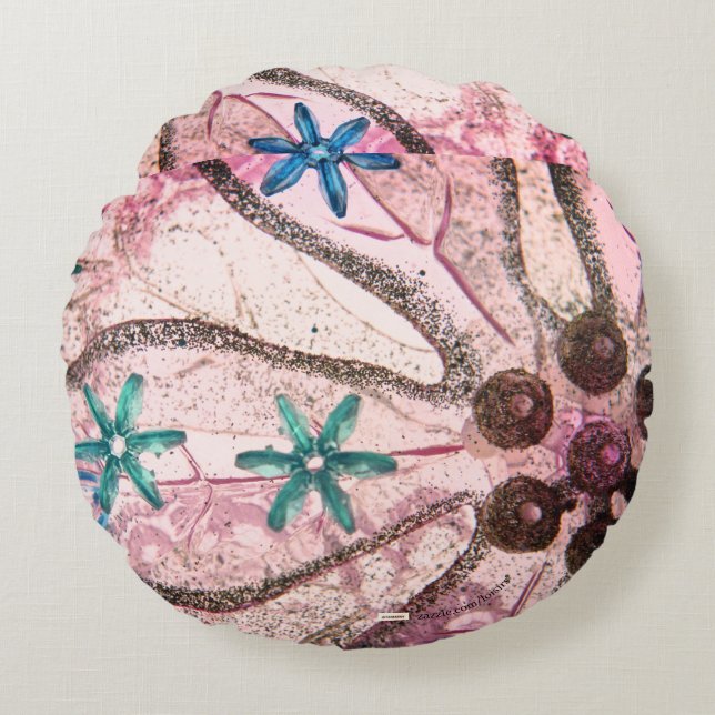 Almofada Redonda Design abstrato (Frente)