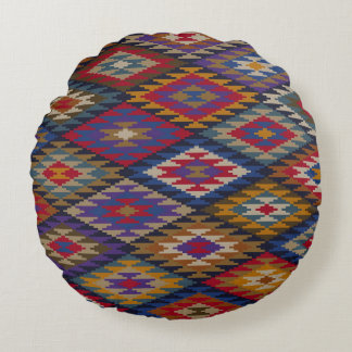 Almofada Redonda Design Boho Kilim Marroquino