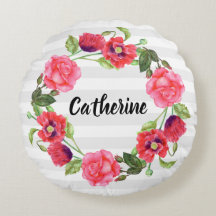 Design das flores vermelhas e rosa das aquarelas