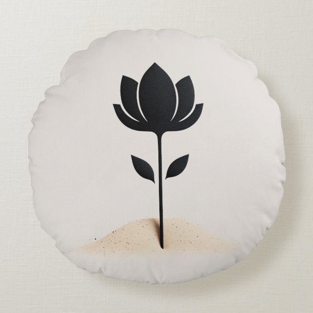 Almofada Redonda design de abstrato (Frente)