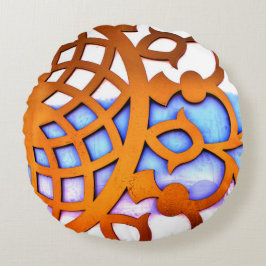 Almofada Redonda Design de Portão Árabe