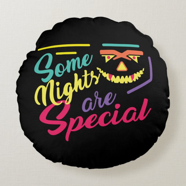 Almofada Redonda Design de sanduíche cheio de sanfona brilhante (Frente)