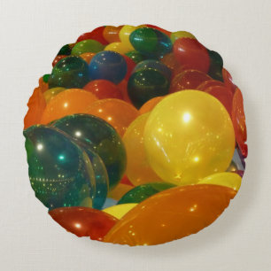 Almofada Redonda Design do Partido Colorido dos Balões