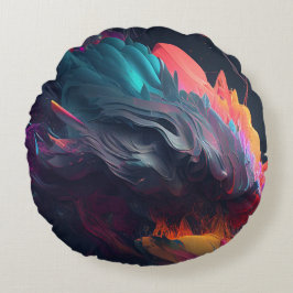 Almofada Redonda Design personalizado de imagem 3D