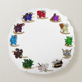 Almofada Redonda Designs de gelo da classe Dungeons e Dragon