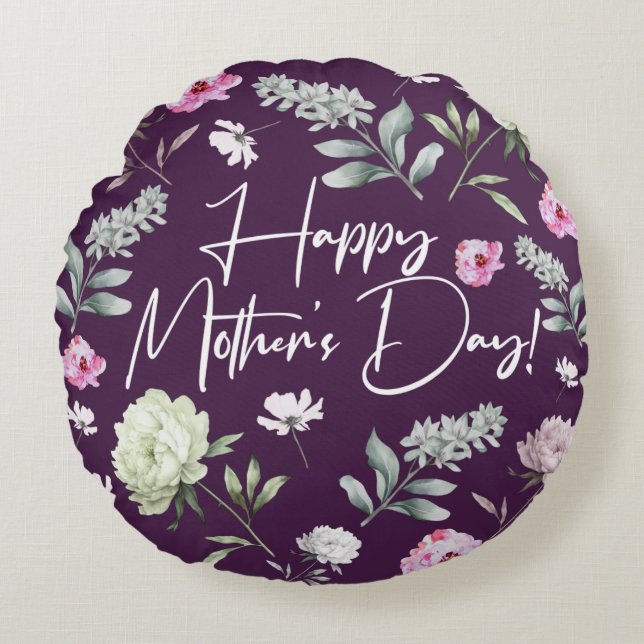 Almofada Redonda Dia de as mães (Frente)