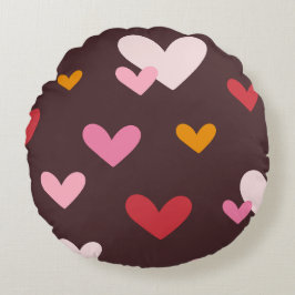 Almofada Redonda Dia de os namorados Hearts Aflutter