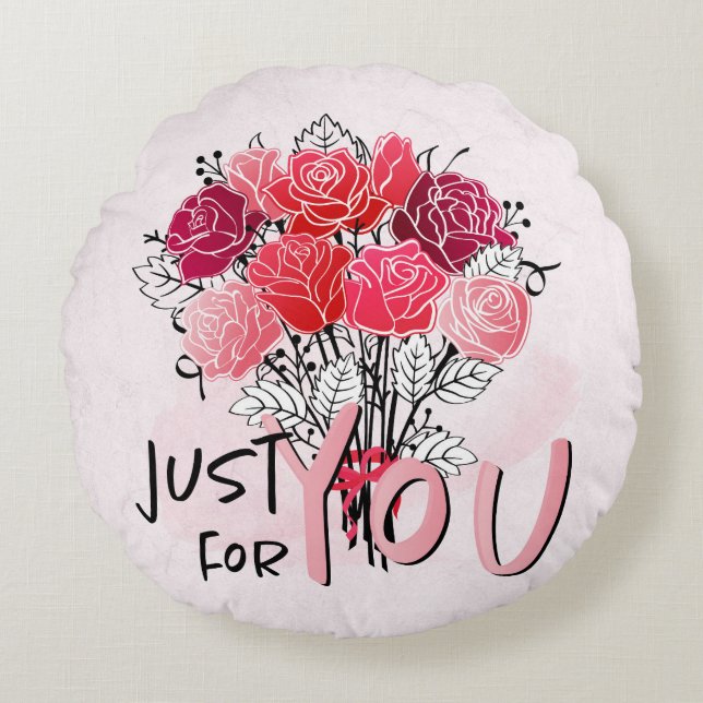 Almofada Redonda Dia do namorados (Frente)