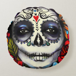 Almofada Redonda Dia dos Mortos