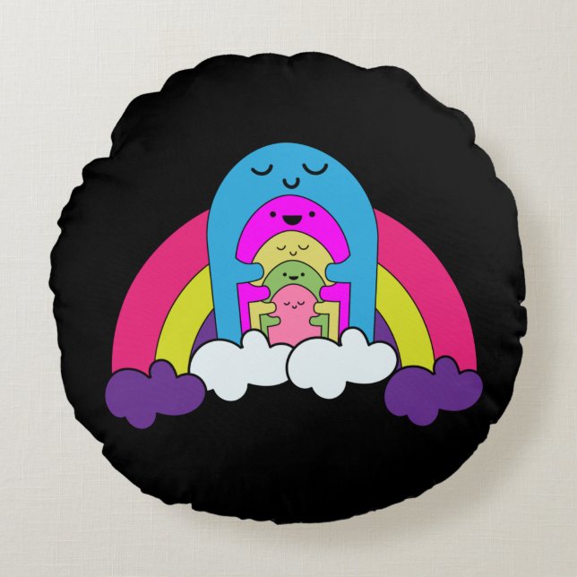 Almofada Redonda Dia Mundial da Saúde Mental (Frente)