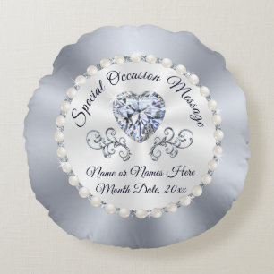 Almofada Redonda Diamante elegante travesseiro personalizado do