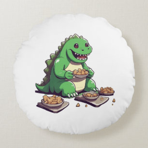 Almofada Redonda Dieta dos dinossauros amanhã