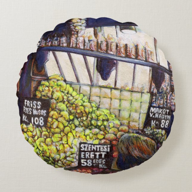 Almofada Redonda Dimensões da curiosidade (Frente)