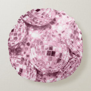 Almofada Redonda Disco Balls Glam #12 #retro #wall #art