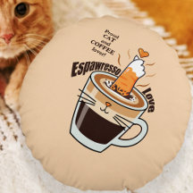 Divertido Rústico Boho Café Amante de Gatos Bege A