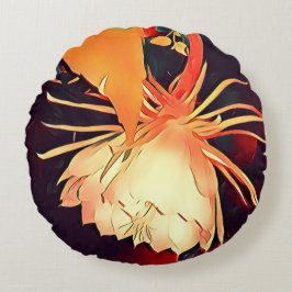 Almofada Redonda Divino Floral Grande e Exótico do Himalaia Bramha